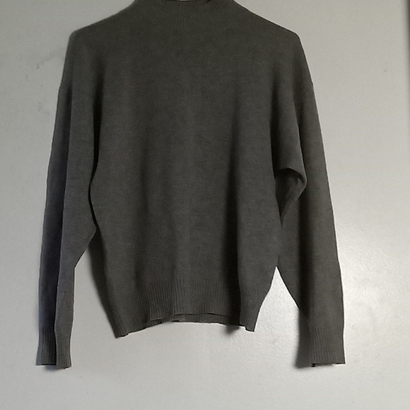 Women's light gray cashmere mock turtleneck size large casual corner signature - Picture 2 of 7